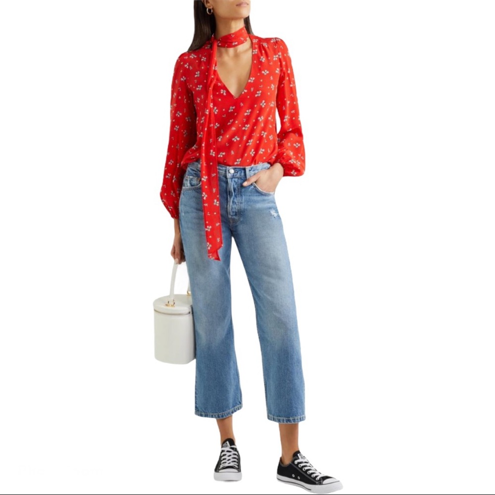 GRLFRND Denim Linda Crop Distressed Jean Size 30